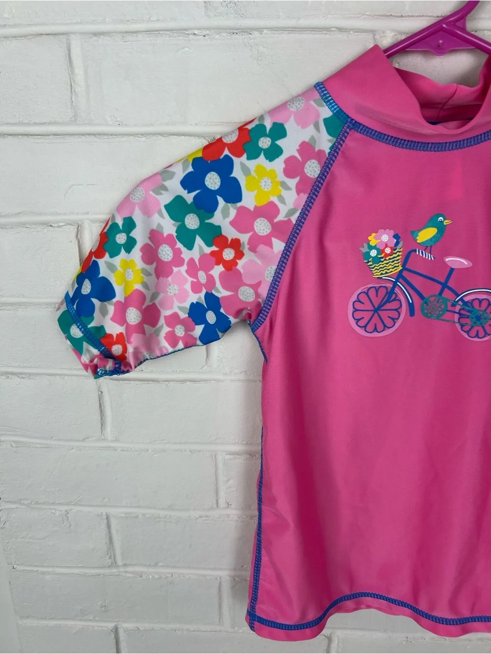 UV Skinz Girls Short Sleeve Sun & Swim Protection Top Size 6